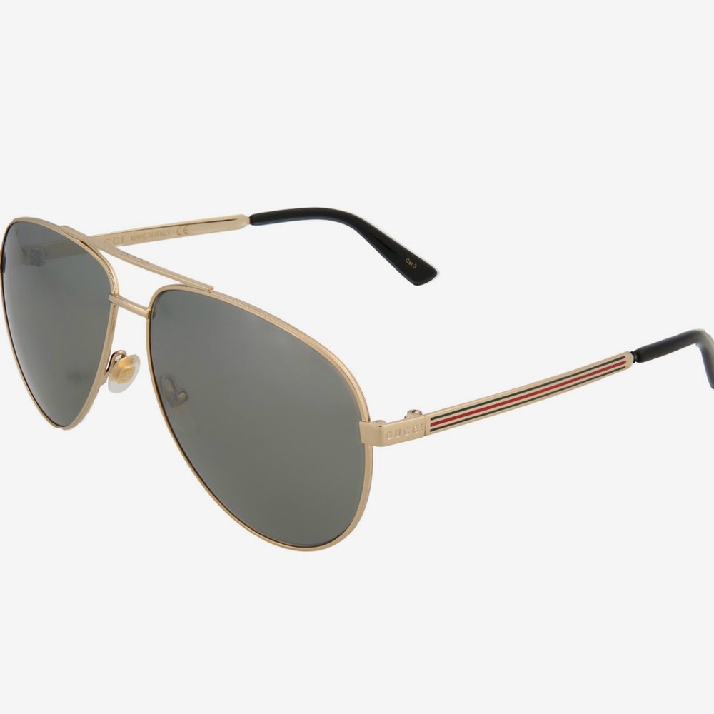 ✅NEW “GUCCI”💯% Authentic 61mm Aviator Sunglasses Made in Italy